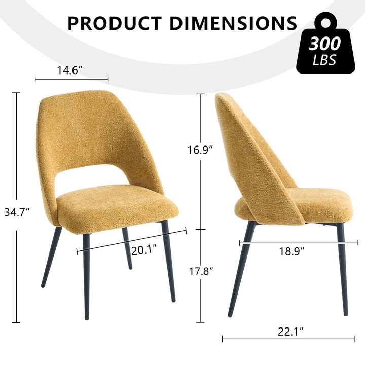 YOUNIKE Dining Chairs Wingback Modern Accent Chair