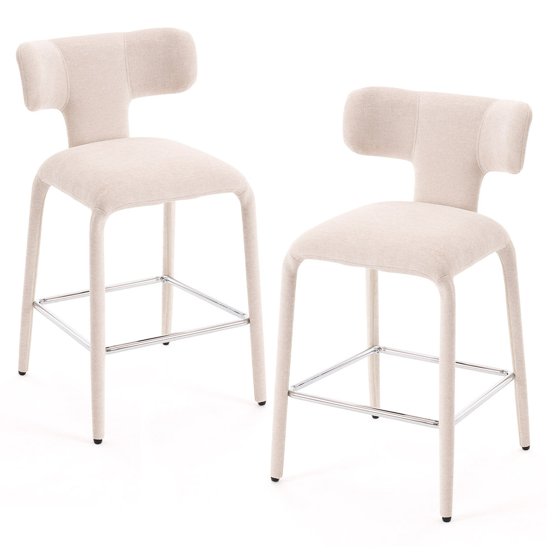 YOUNIKE Wingback Bar Stools Sleek Modern Counter Stools