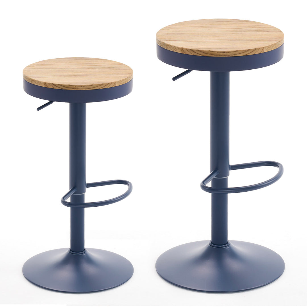 YOUNIKE Bar Stools Wooden Swivel Counter Stools