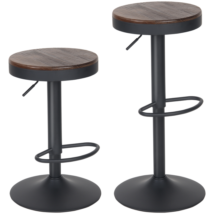 YOUNIKE Bar Stools Wooden Swivel Counter Stools