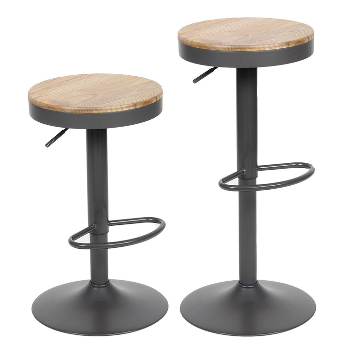 YOUNIKE Bar Stools Wooden Swivel Counter Stools