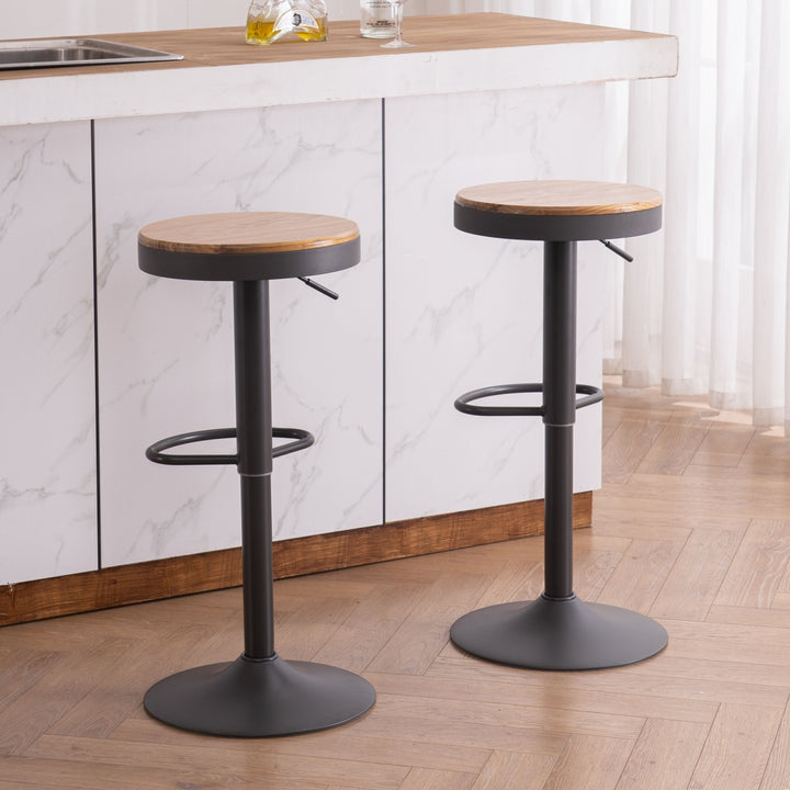 YOUNIKE Bar Stools Wooden Swivel Counter Stools