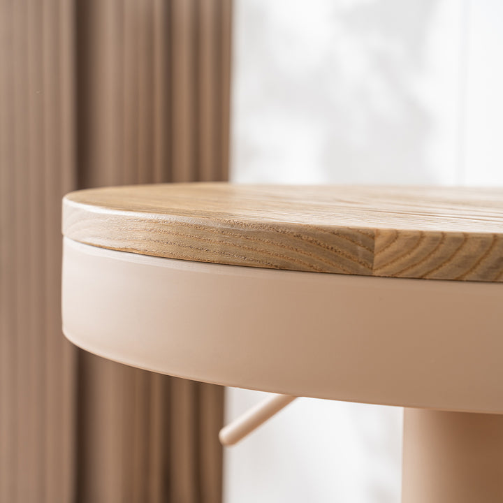 YOUNIKE Bar Stools Wooden Swivel Counter Stools