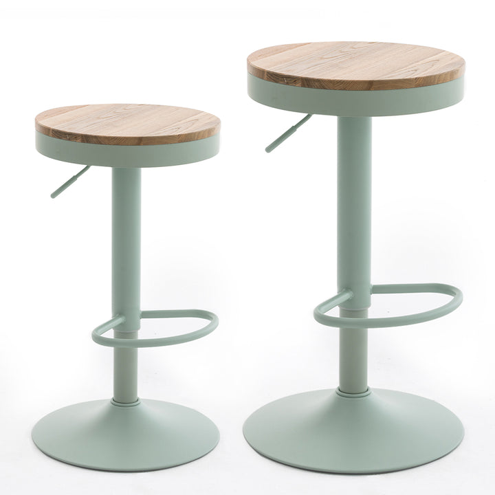 YOUNIKE Bar Stools Wooden Swivel Counter Stools