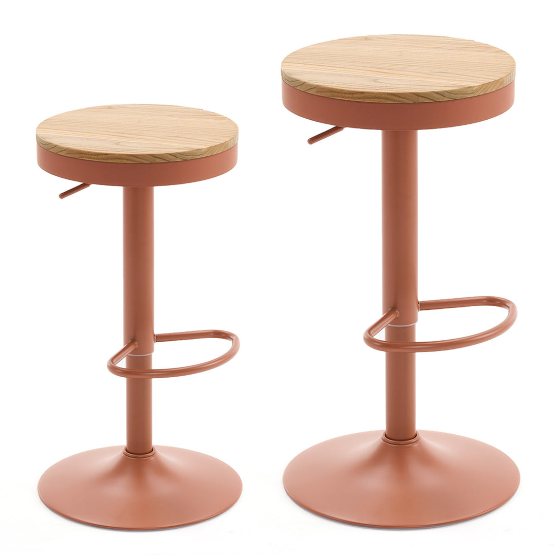 YOUNIKE Bar Stools Wooden Swivel Counter Stools