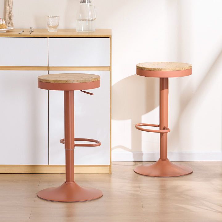 YOUNIKE Bar Stools Wooden Swivel Counter Stools