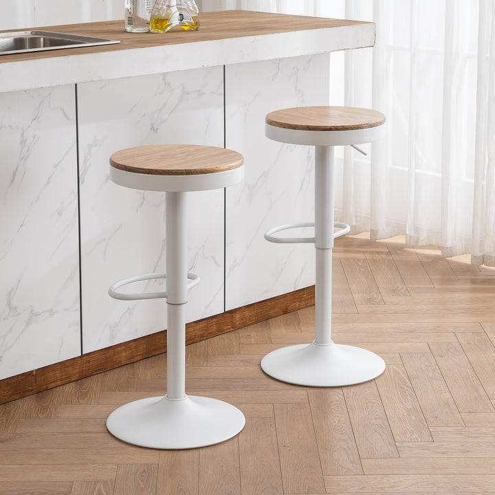 YOUNIKE Bar Stools Wooden Swivel Counter Stools