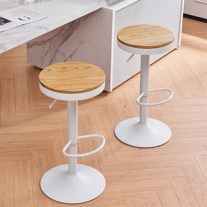 YOUNIKE Bar Stools Wooden Swivel Counter Stools