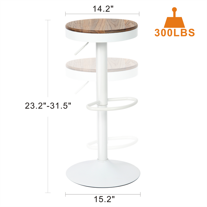 YOUNIKE Bar Stools Wooden Swivel Counter Stools