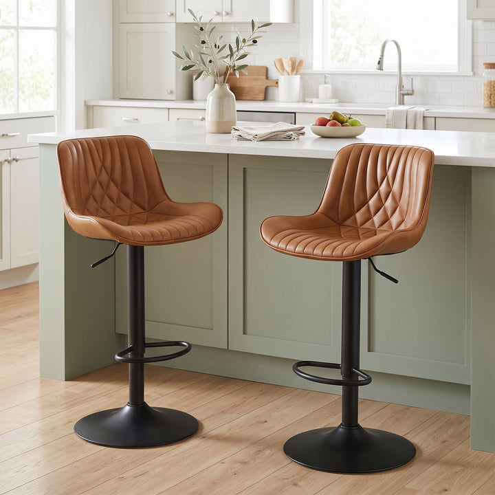 YOUNIKE Bar Stools with Back Set of 2 for Kitchen Island