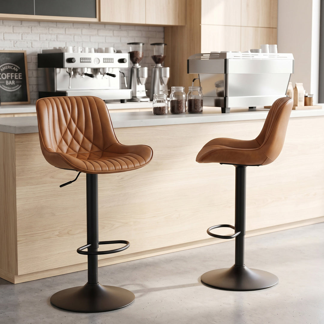 YOUNIKE Bar Stools with Back Set of 2 for Kitchen Island