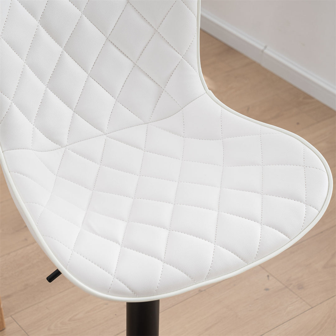 YOUNIKE Bar Stools PU Leather Swivel Stools with Back Set of 2