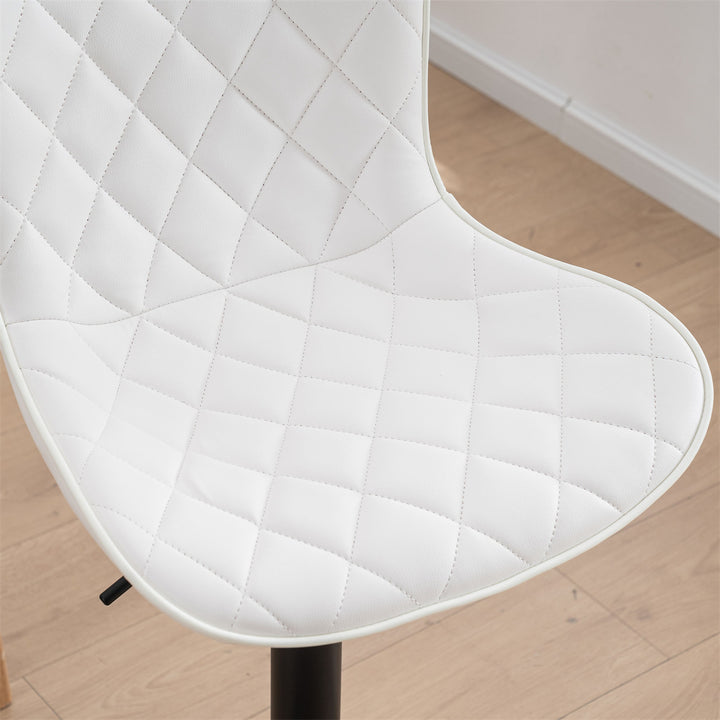 YOUNIKE Bar Stools PU Leather Swivel Stools with Back Set of 2