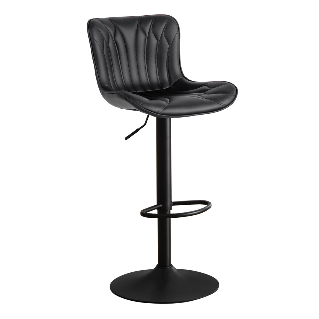 YOUNIKE Swivel Bar Stools Upholstered PU Leather Counter Stools