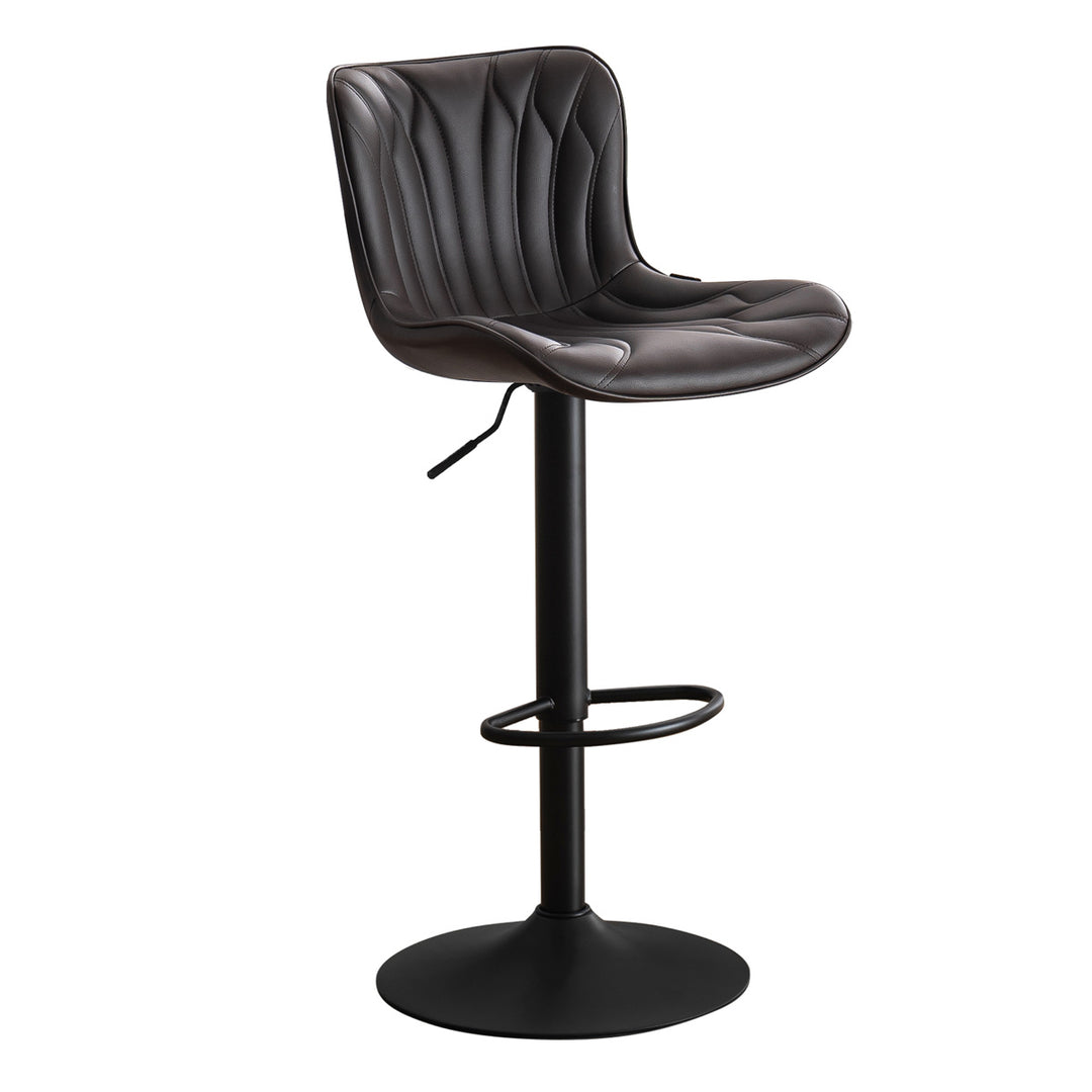 YOUNIKE Swivel Bar Stools Upholstered PU Leather Counter Stools
