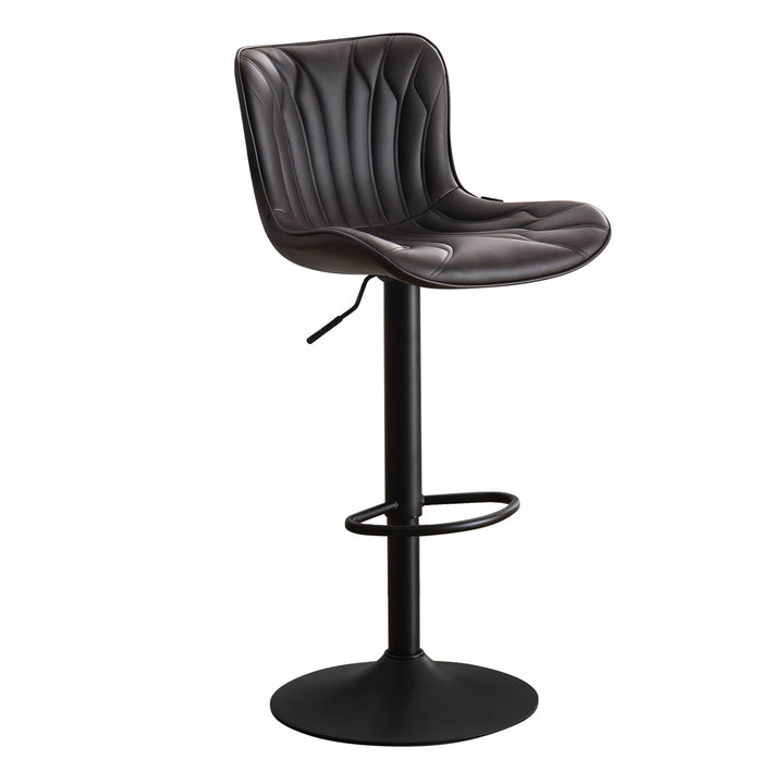 YOUNIKE Swivel Bar Stools Upholstered PU Leather Counter Stools