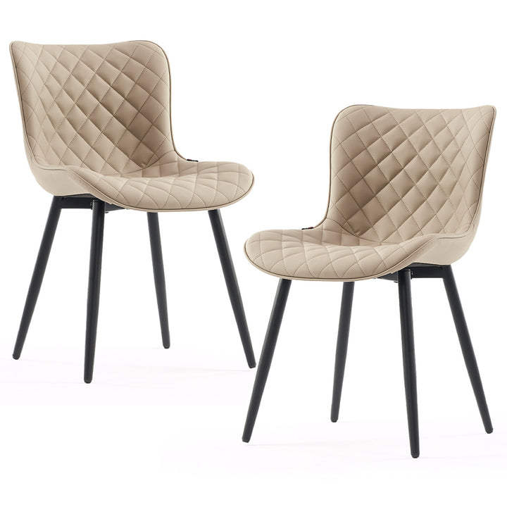 YOUNIKE Dining Chairs Set of 2 Kitchen Chairs with Metal Legs