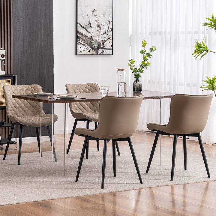 YOUNIKE Dining Chairs Set of 2 Kitchen Chairs with Metal Legs
