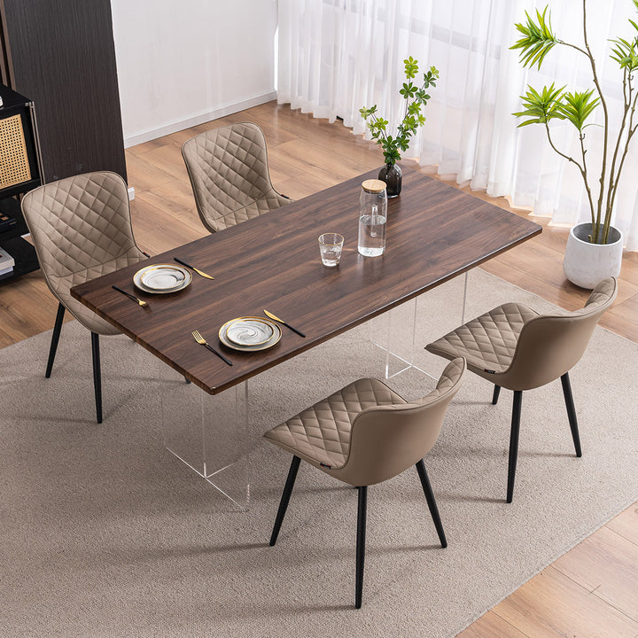 YOUNIKE Dining Chairs Set of 2 Kitchen Chairs with Metal Legs