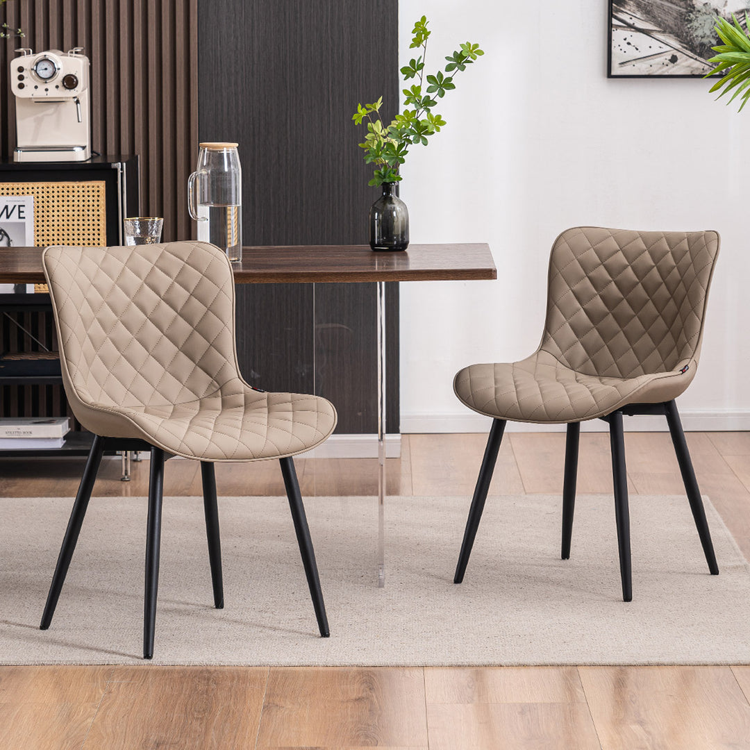 YOUNIKE Dining Chairs Set of 2 Kitchen Chairs with Metal Legs