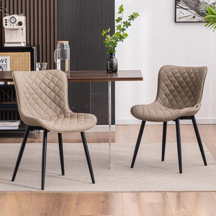 YOUNIKE Dining Chairs Set of 2 Kitchen Chairs with Metal Legs