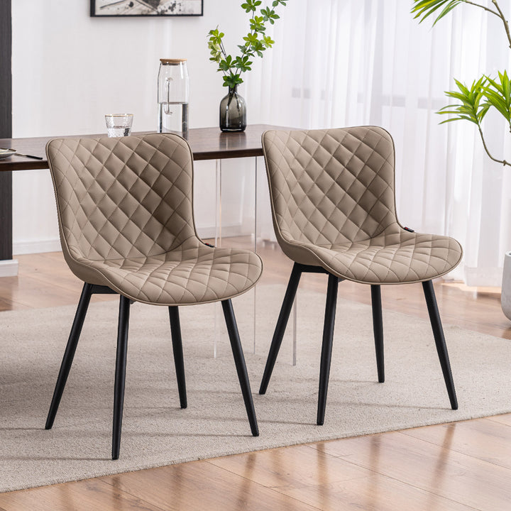 YOUNIKE Dining Chairs Set of 2 Kitchen Chairs with Metal Legs