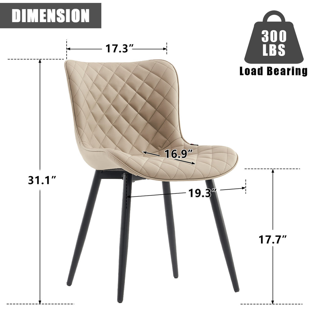 YOUNIKE Dining Chairs Set of 2 Kitchen Chairs with Metal Legs
