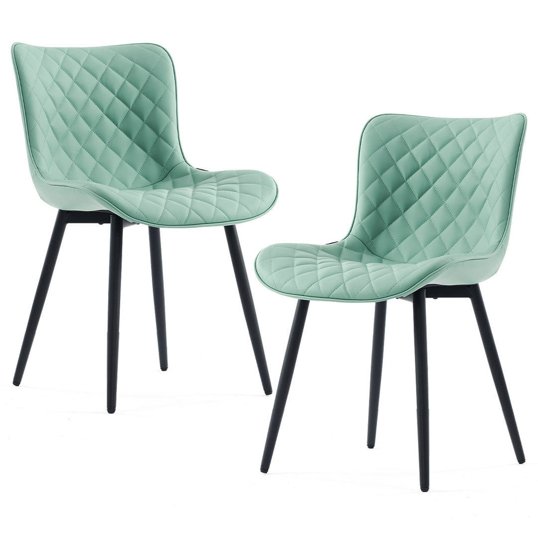YOUNIKE Dining Chairs Set of 2 Kitchen Chairs with Metal Legs
