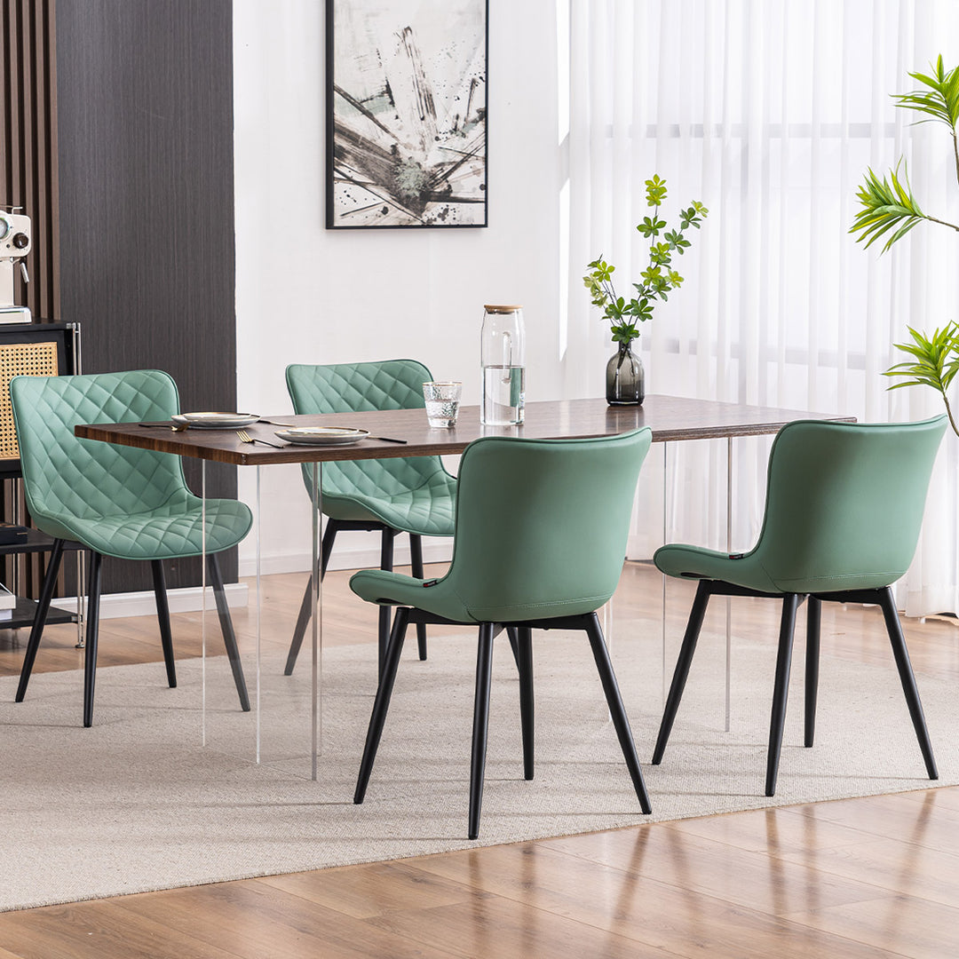 YOUNIKE Dining Chairs Set of 2 Kitchen Chairs with Metal Legs