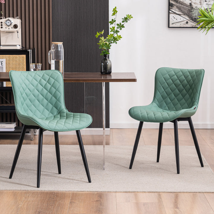 YOUNIKE Dining Chairs Set of 2 Kitchen Chairs with Metal Legs