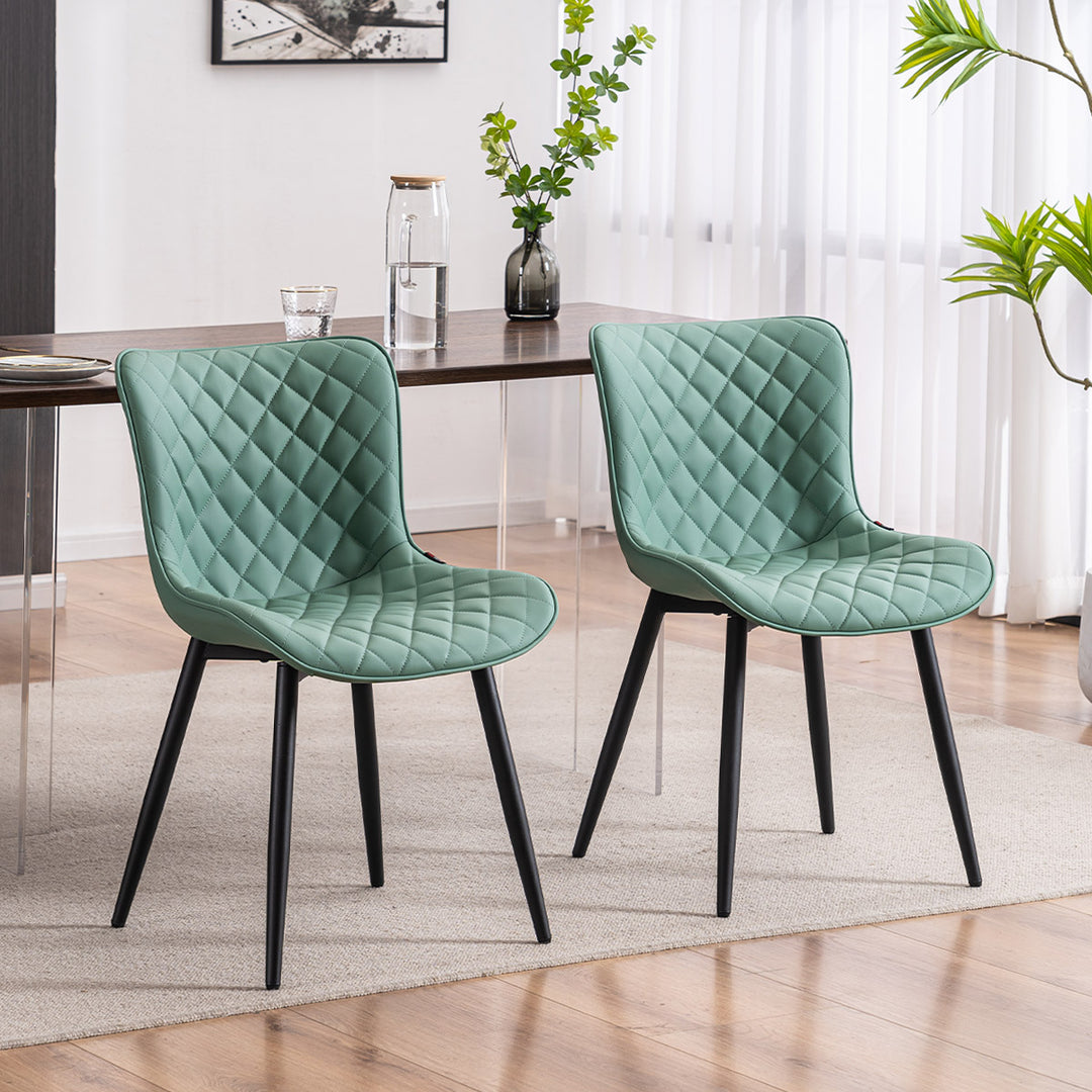 YOUNIKE Dining Chairs Set of 2 Kitchen Chairs with Metal Legs