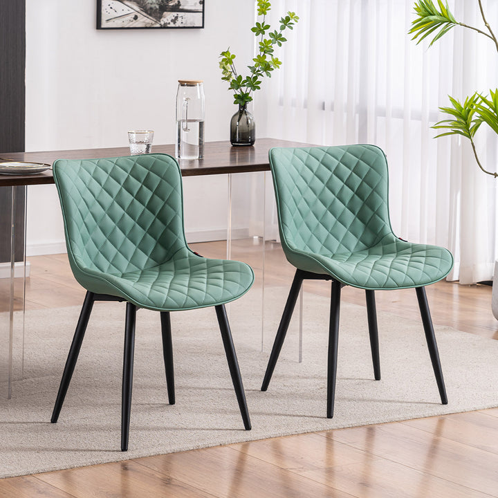 YOUNIKE Dining Chairs Set of 2 Kitchen Chairs with Metal Legs