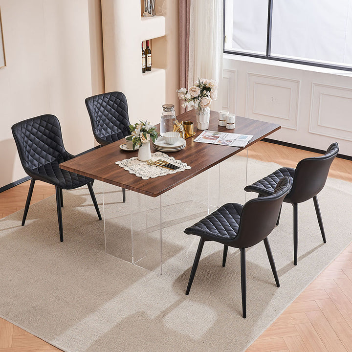 YOUNIKE Dining Chairs Set of 2 Kitchen Chairs with Metal Legs