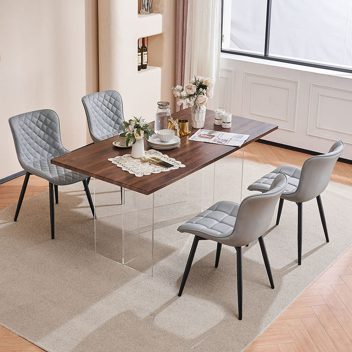 YOUNIKE Dining Chairs Set of 2 Kitchen Chairs with Metal Legs
