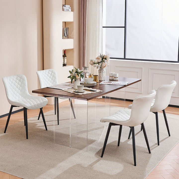 YOUNIKE Dining Chairs Set of 2 Kitchen Chairs with Metal Legs