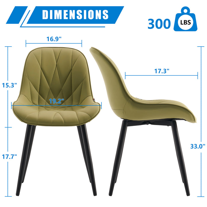 YOUNIKE Dining Chairs Modern Kitchen Chairs with Curved Back