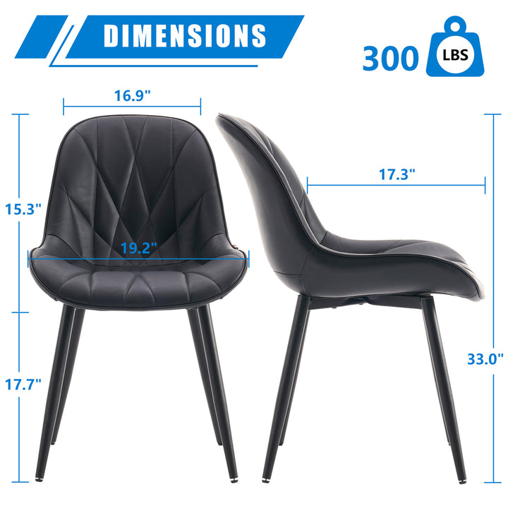 YOUNIKE Dining Chairs Modern Kitchen Chairs with Curved Back