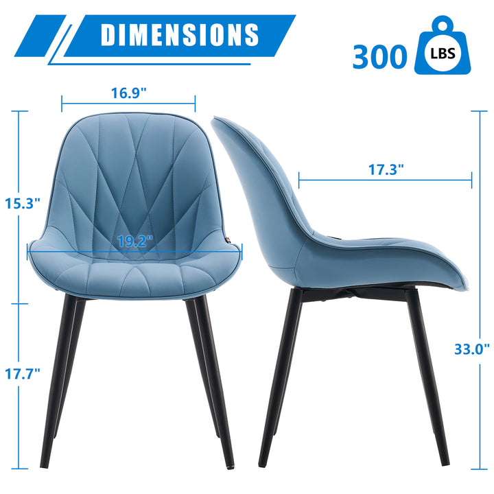 YOUNIKE Dining Chairs Modern Kitchen Chairs with Curved Back