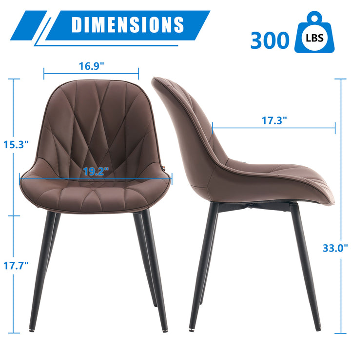 YOUNIKE Dining Chairs Modern Kitchen Chairs with Curved Back
