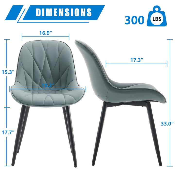 YOUNIKE Dining Chairs Modern Kitchen Chairs with Curved Back
