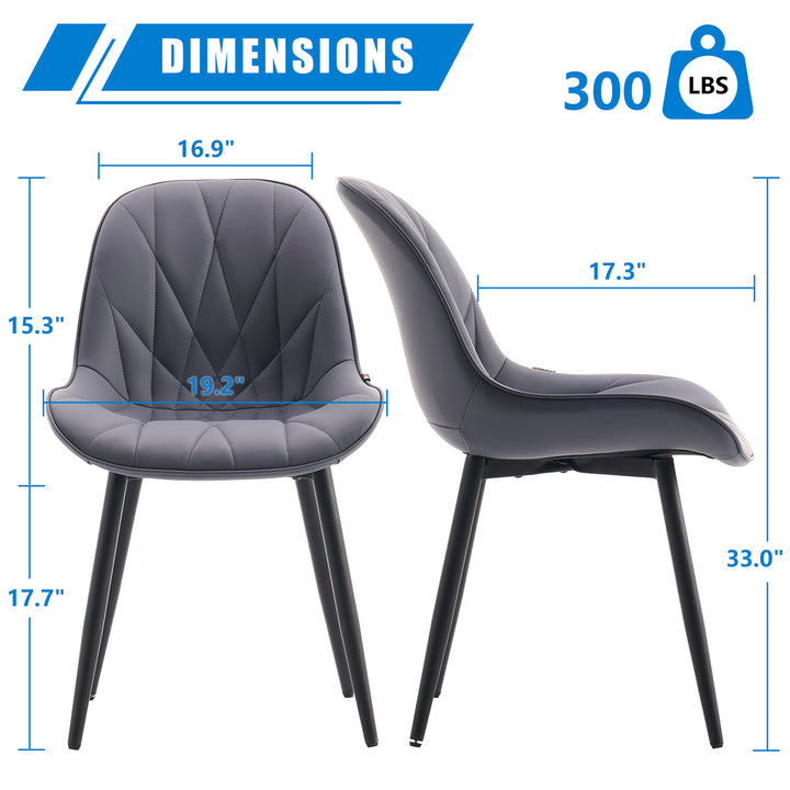 YOUNIKE Dining Chairs Modern Kitchen Chairs with Curved Back
