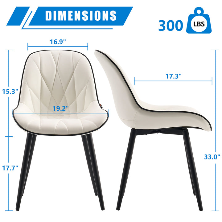 YOUNIKE Dining Chairs Modern Kitchen Chairs with Curved Back