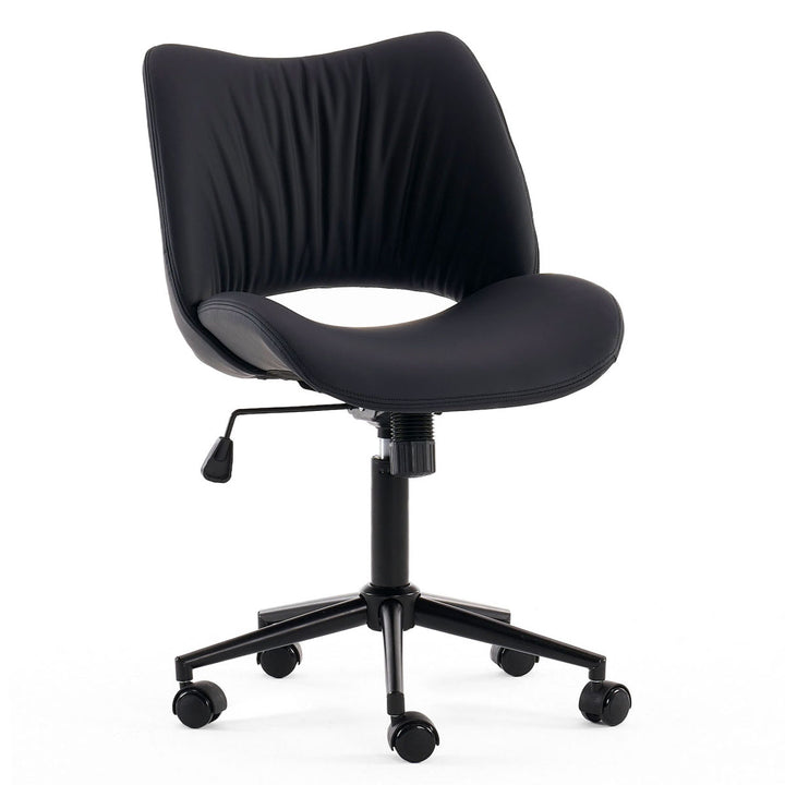 YOUNIKE Home Office Chair Armless Desk Chair with Widened Back