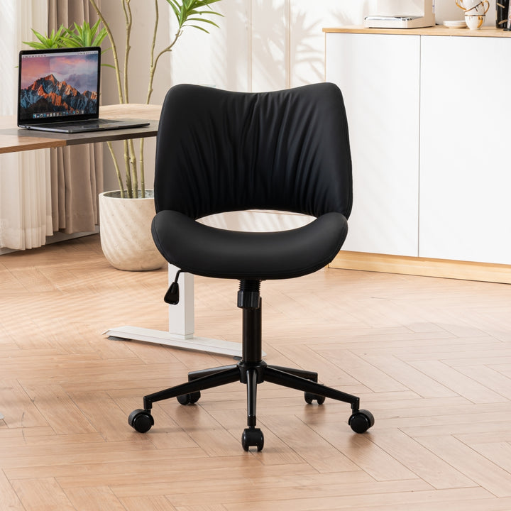 YOUNIKE Home Office Chair Armless Desk Chair with Widened Back