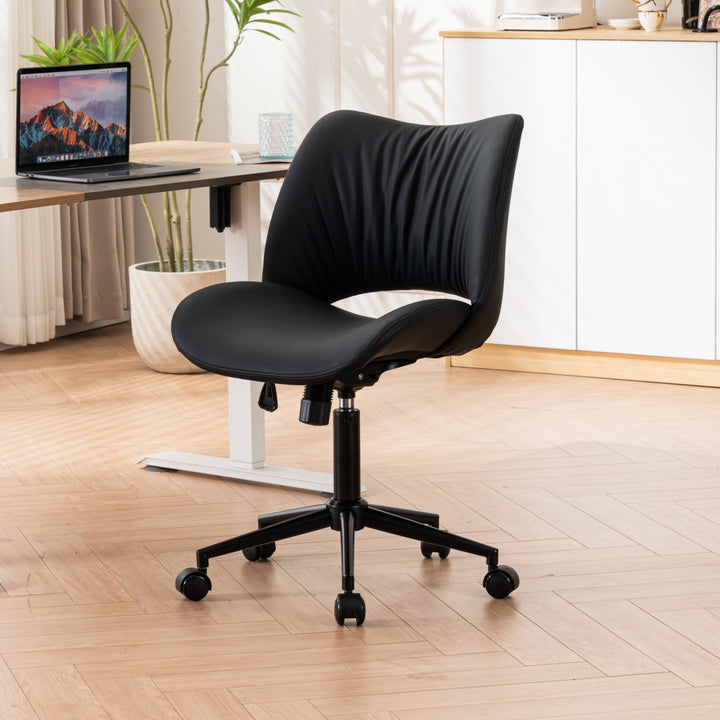 YOUNIKE Home Office Chair Armless Desk Chair with Widened Back