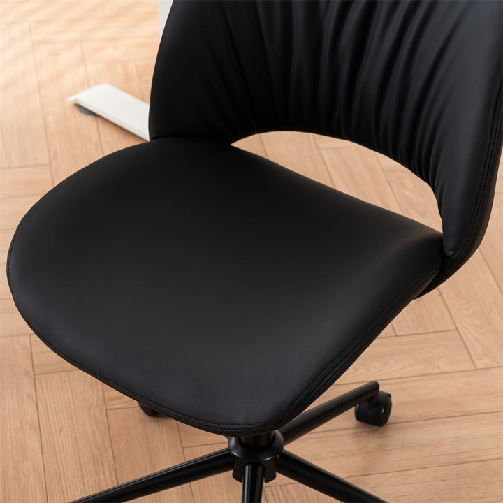 YOUNIKE Home Office Chair Armless Desk Chair with Widened Back