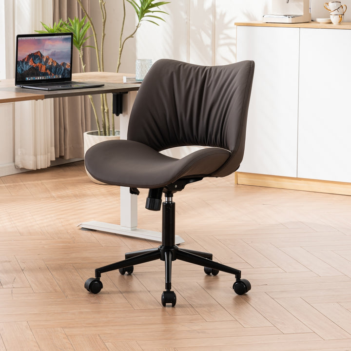 YOUNIKE Home Office Chair Armless Desk Chair with Widened Back