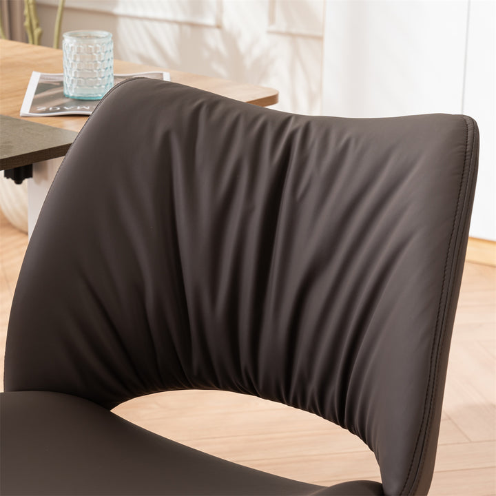 YOUNIKE Home Office Chair Armless Desk Chair with Widened Back