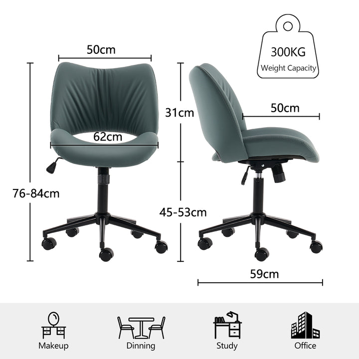 YOUNIKE Home Office Chair Armless Desk Chair with Widened Back