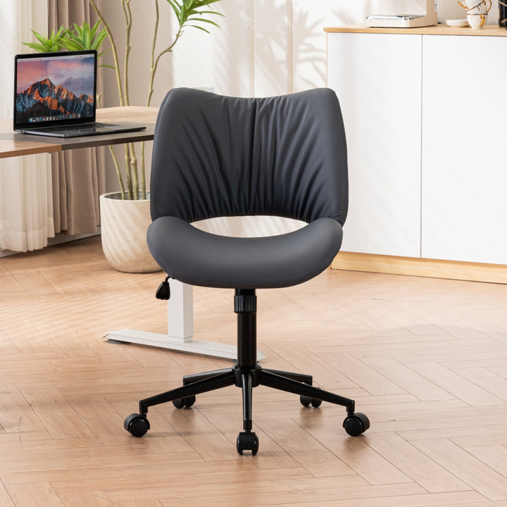 YOUNIKE Home Office Chair Armless Desk Chair with Widened Back